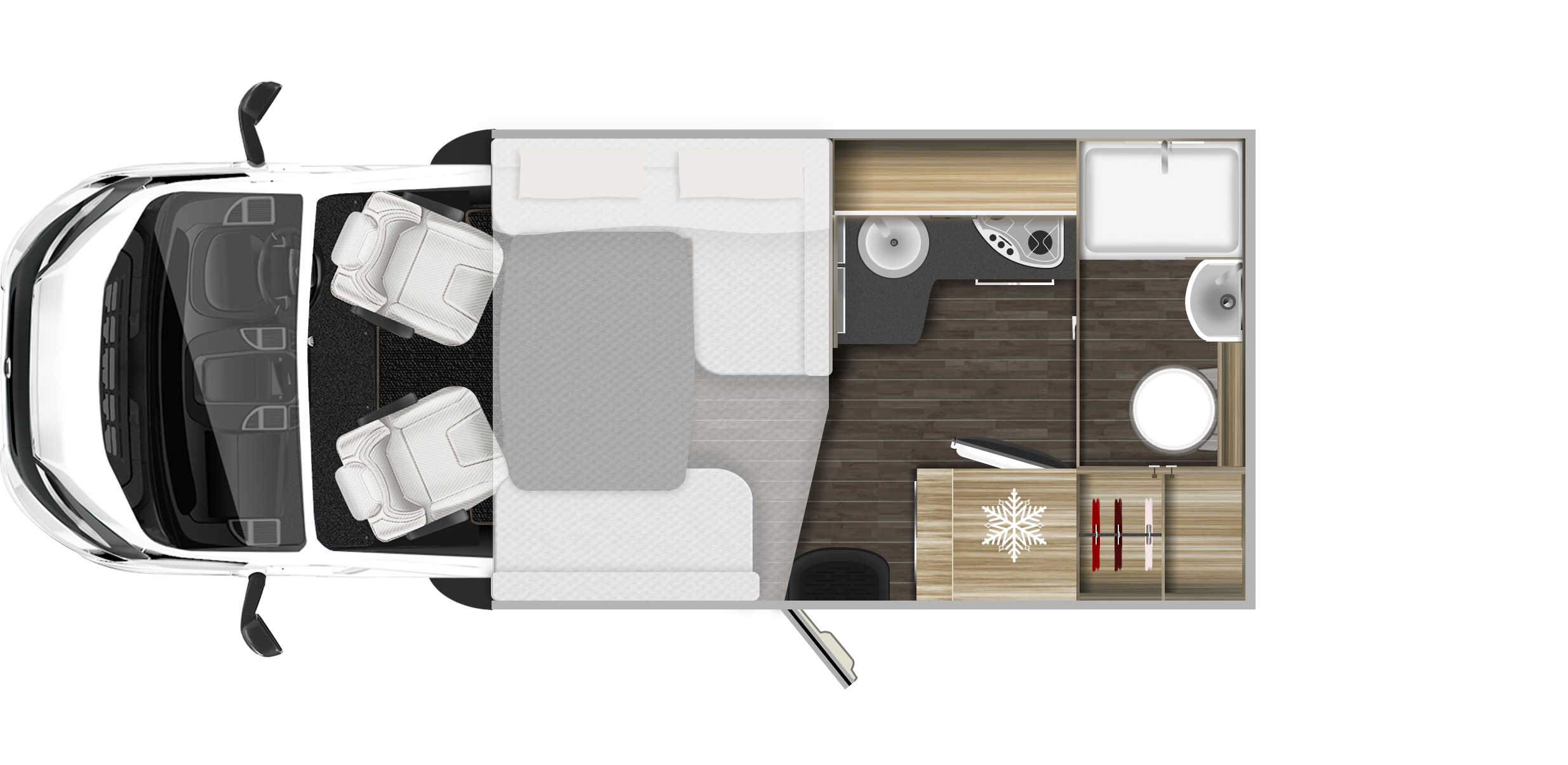 2020 Roller Team T-Line 590 (Automatic) New Motorhome layout